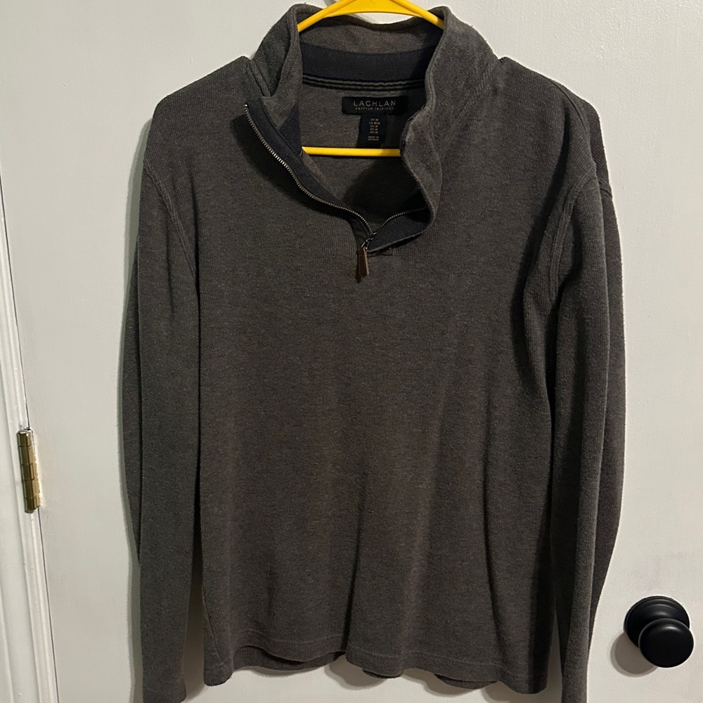 Lachlan  Men's dark brown Zip-Up Sweater size medium‎